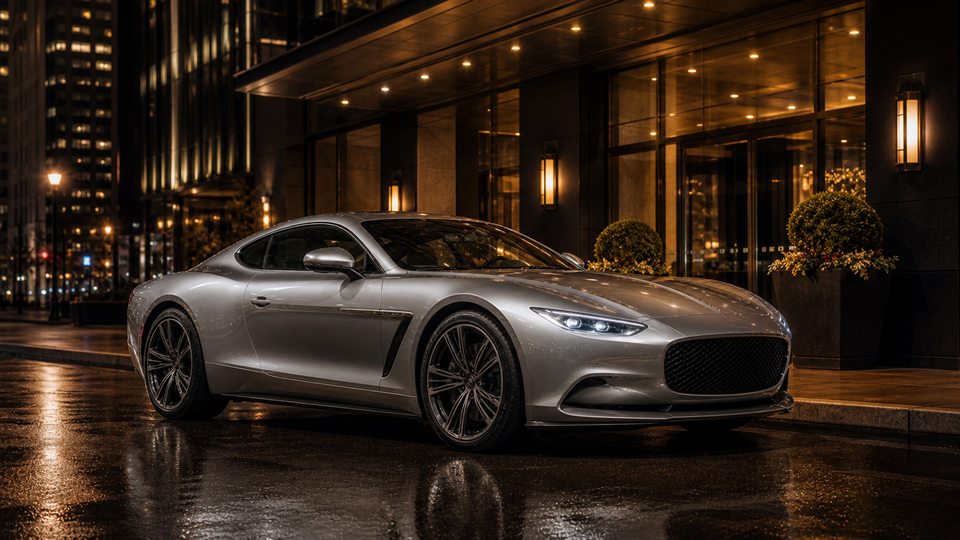 Generic grand touring luxury coupe category visual at a downtown Chicago hotel