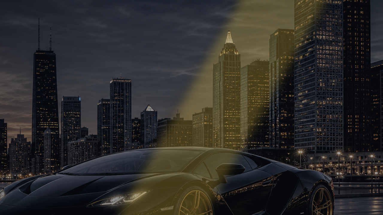 Representative black luxury SUV for Chicago airport and performance SUV rental planning