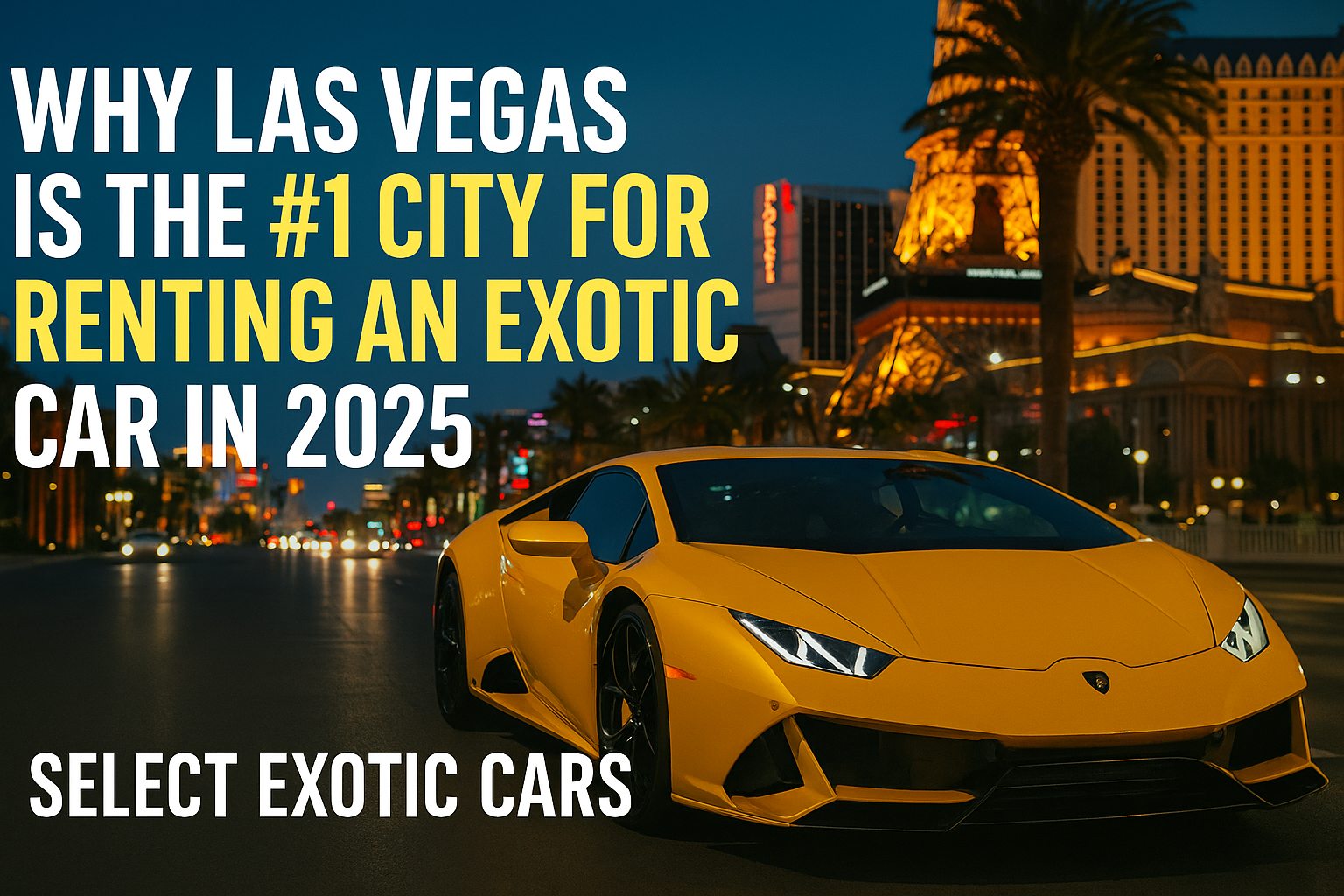 Why Las Vegas Is the Best City to Rent an Exotic Car in 2025 | Select Exotic Cars Guide